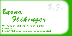 barna flikinger business card